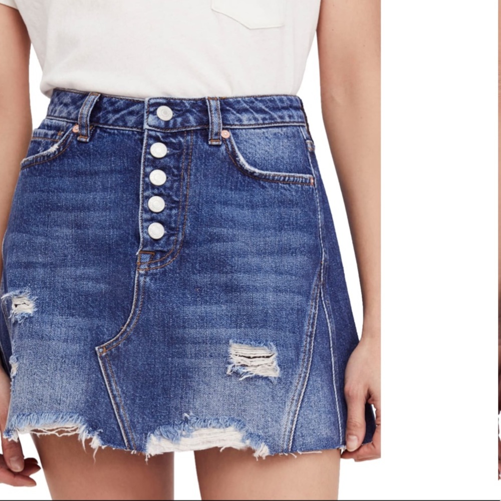 We the Free Denim Skirt